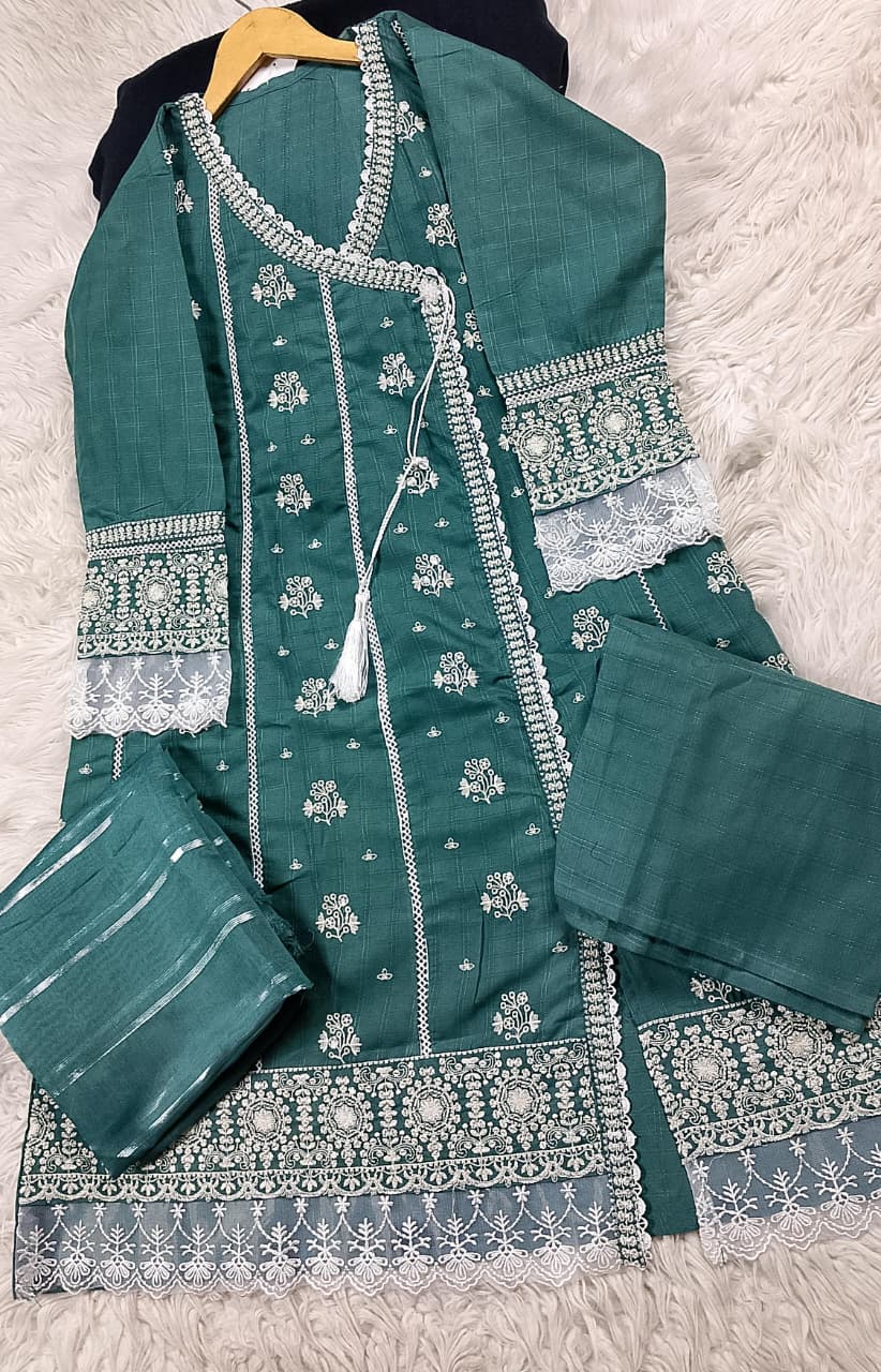 3 PIECE - EMBROIDERED LAWN SUIT