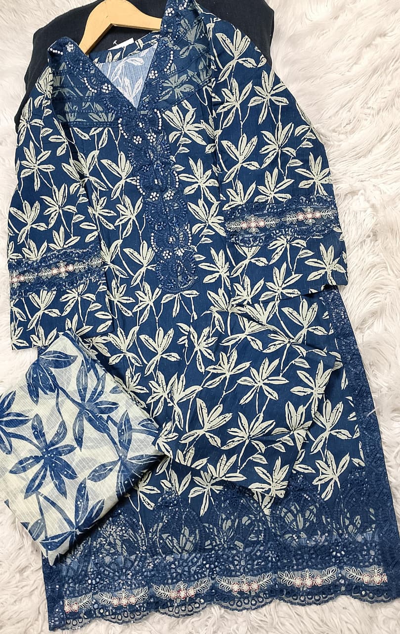 3 PIECE - EMBROIDERED LAWN SUIT