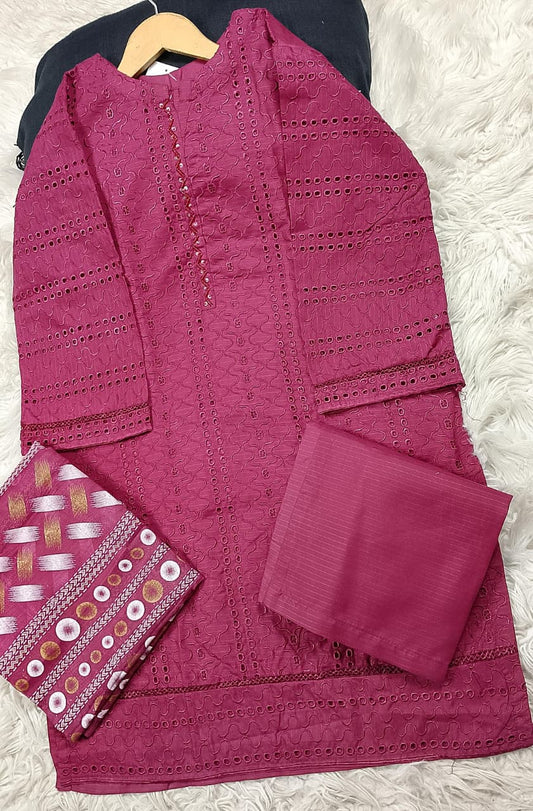3 PIECE - EMBROIDERED LAWN SUIT