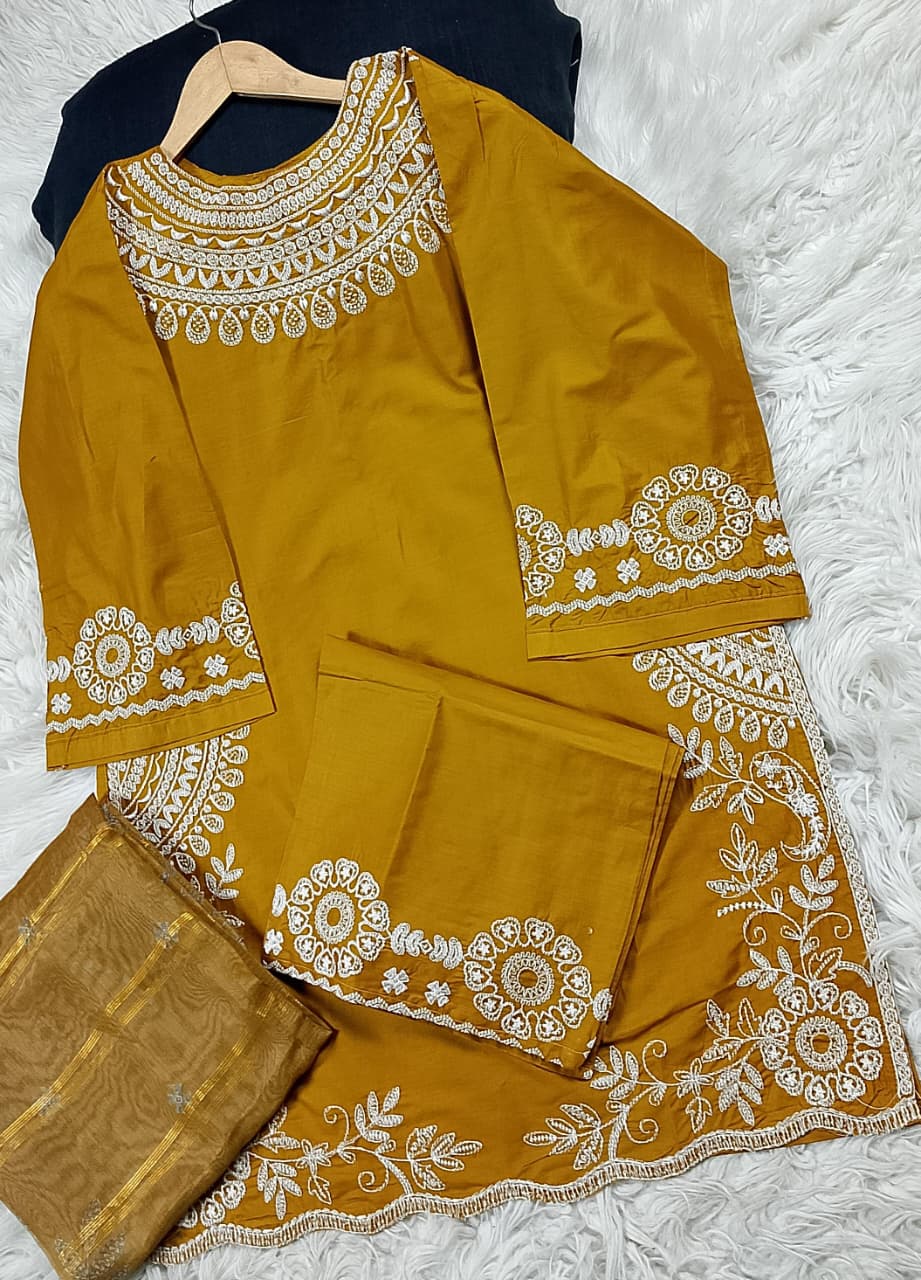 3 PIECE - EMBROIDERED LAWN SUIT