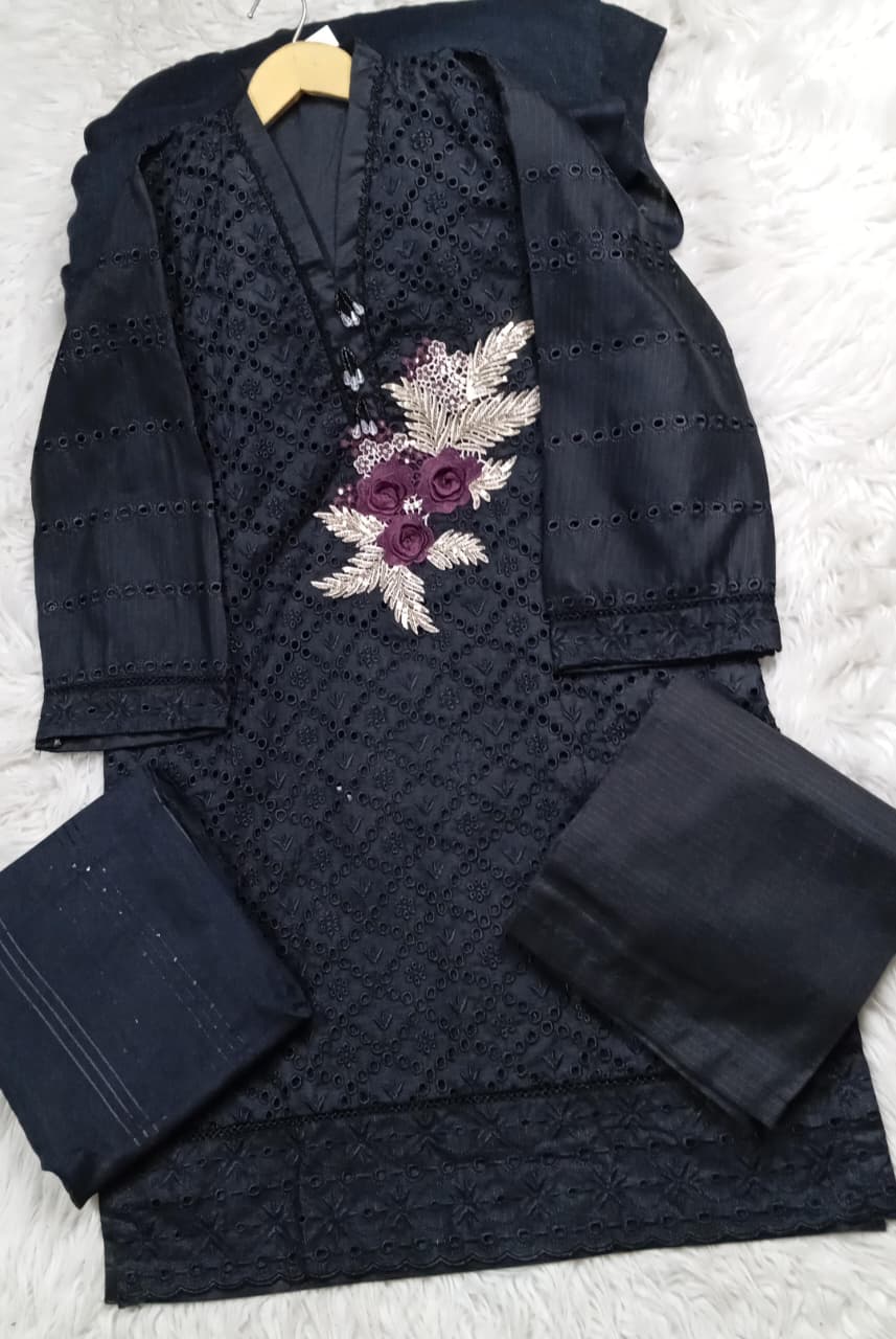 3 PIECE - EMBROIDERED LAWN SUIT