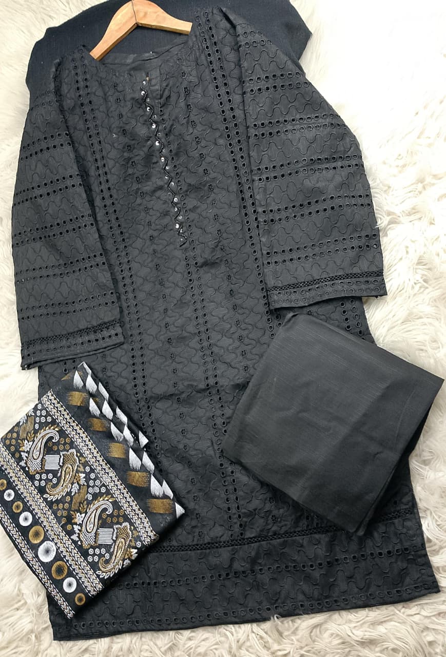 3 PIECE - EMBROIDERED LAWN SUIT