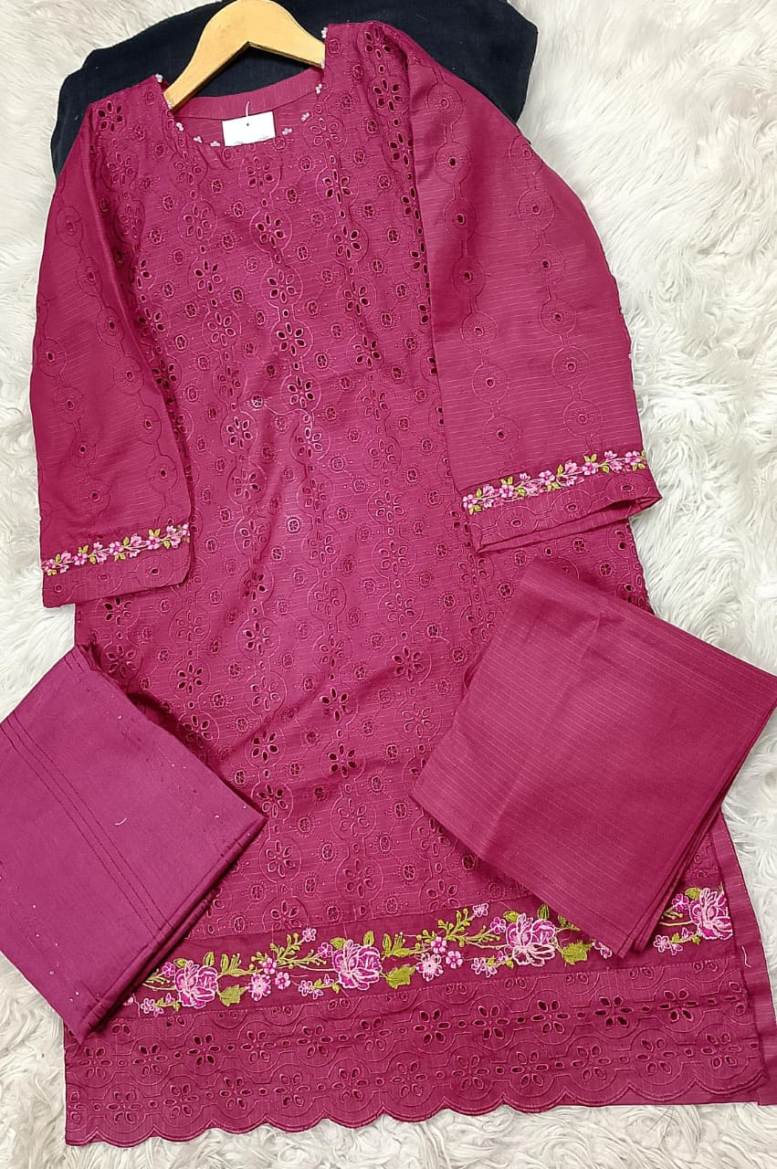 3 PIECE - EMBROIDERED LAWN SUIT