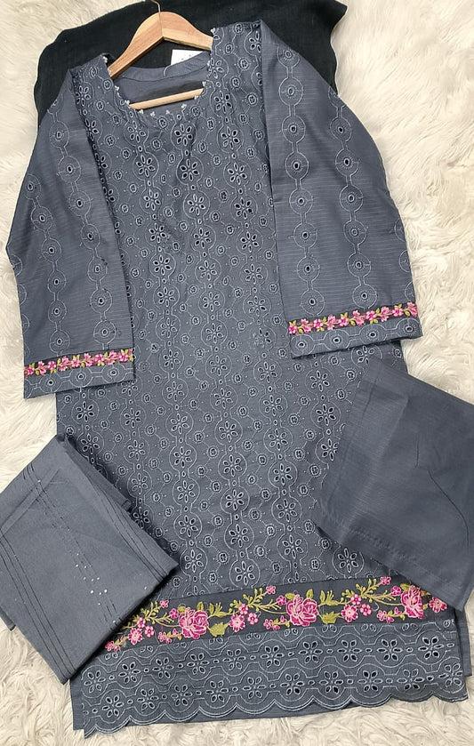3 PIECE - EMBROIDERED LAWN SUIT