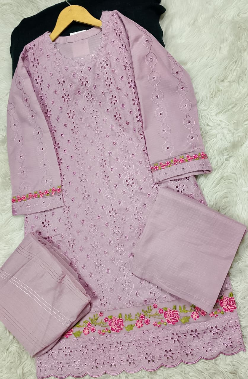 3 PIECE - EMBROIDERED LAWN SUIT