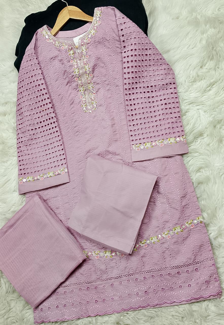 3 PIECE - EMBROIDERED LAWN SUIT