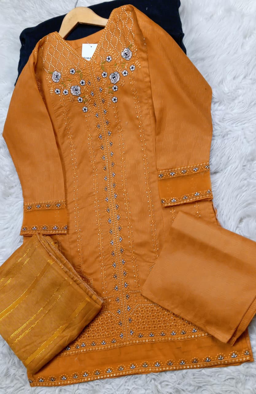 3 PIECE - EMBROIDERED LAWN SUIT