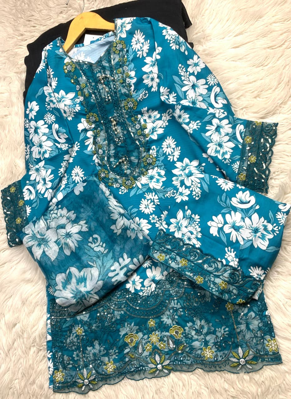 3 PIECE - EMBROIDERED LAWN SUIT
