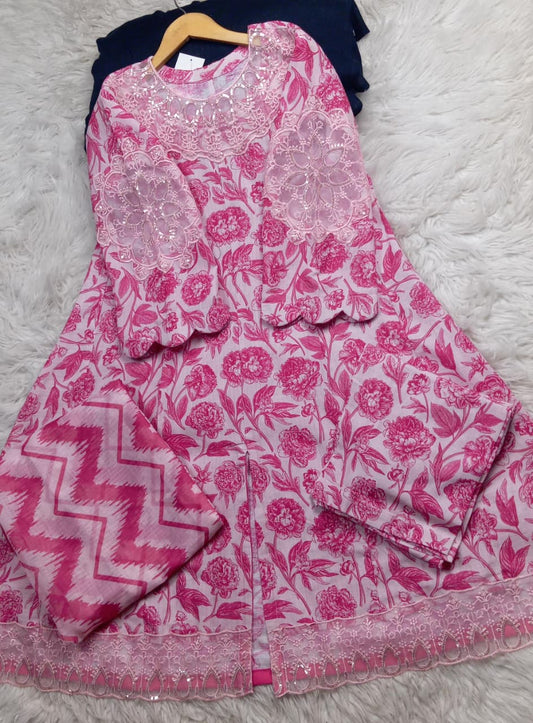 3 PIECE - EMBROIDERED LAWN SUIT
