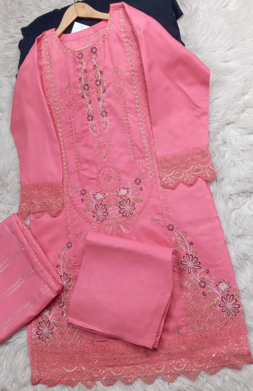3 PIECE - EMBROIDERED LAWN SUIT