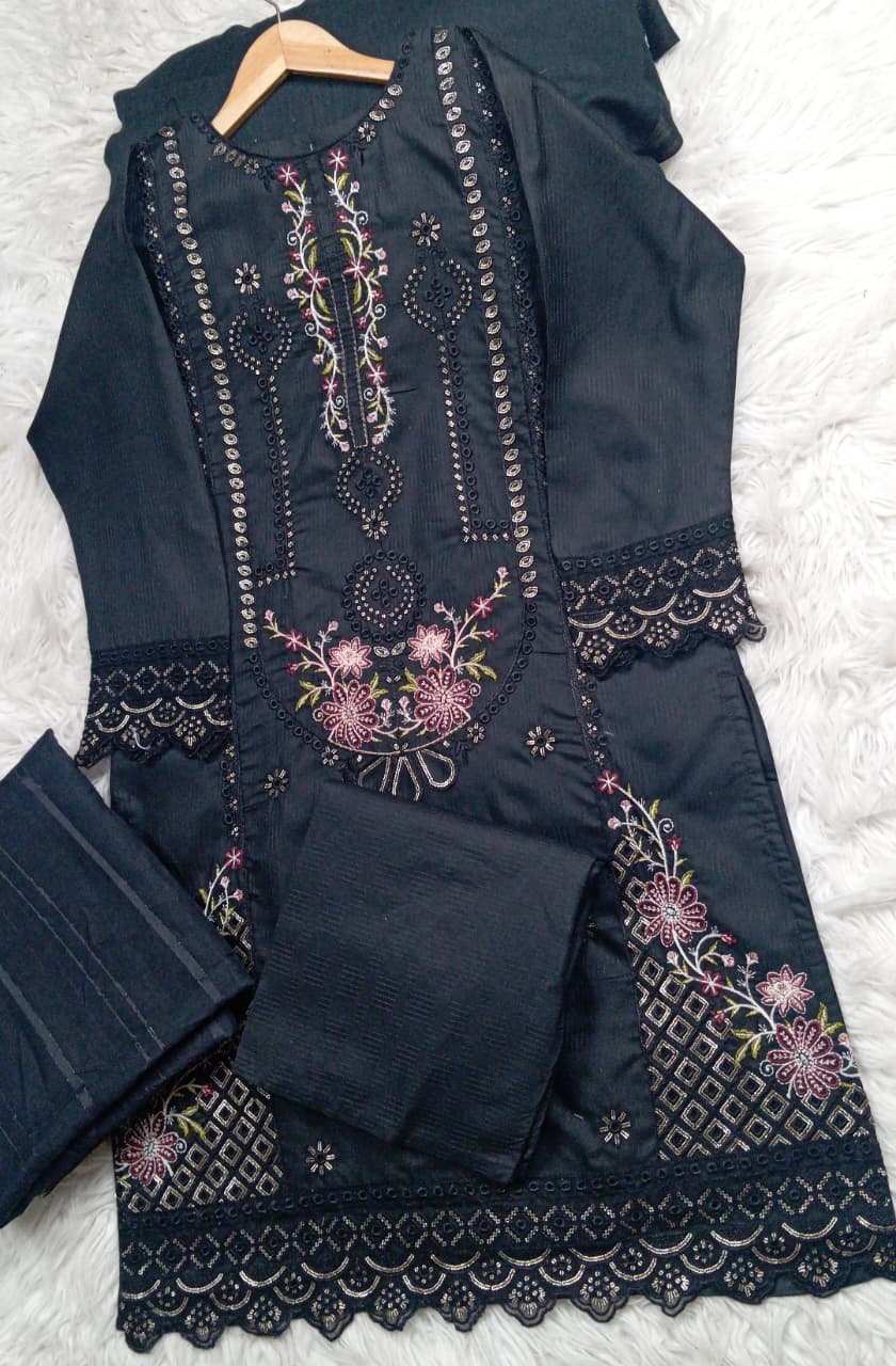 3 PIECE - EMBROIDERED LAWN SUIT