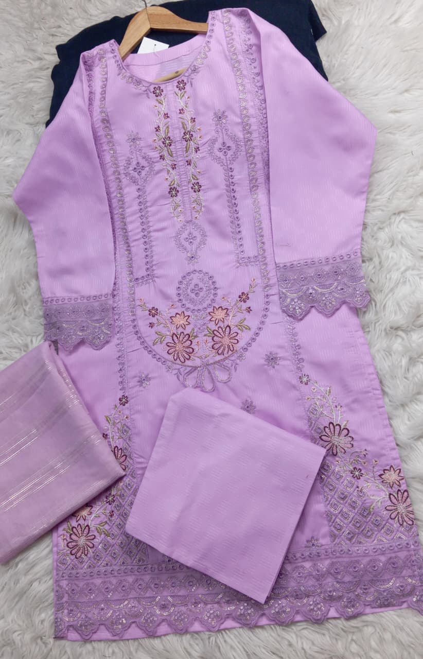 3 PIECE - EMBROIDERED LAWN SUIT