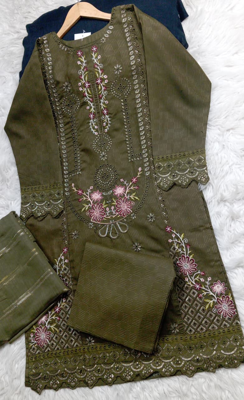 3 PIECE - EMBROIDERED LAWN SUIT