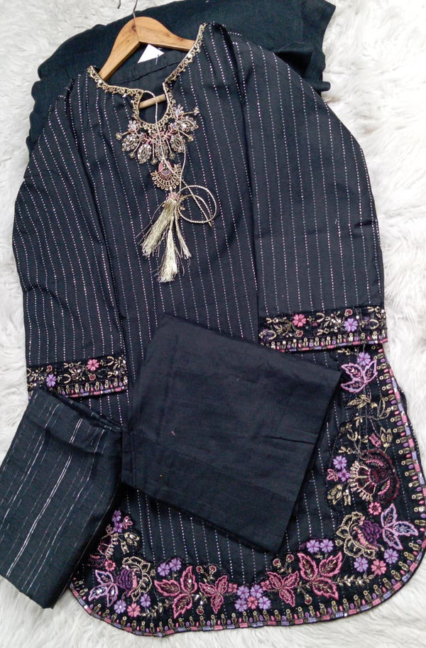 3 PIECE - EMBROIDERED LAWN SUIT