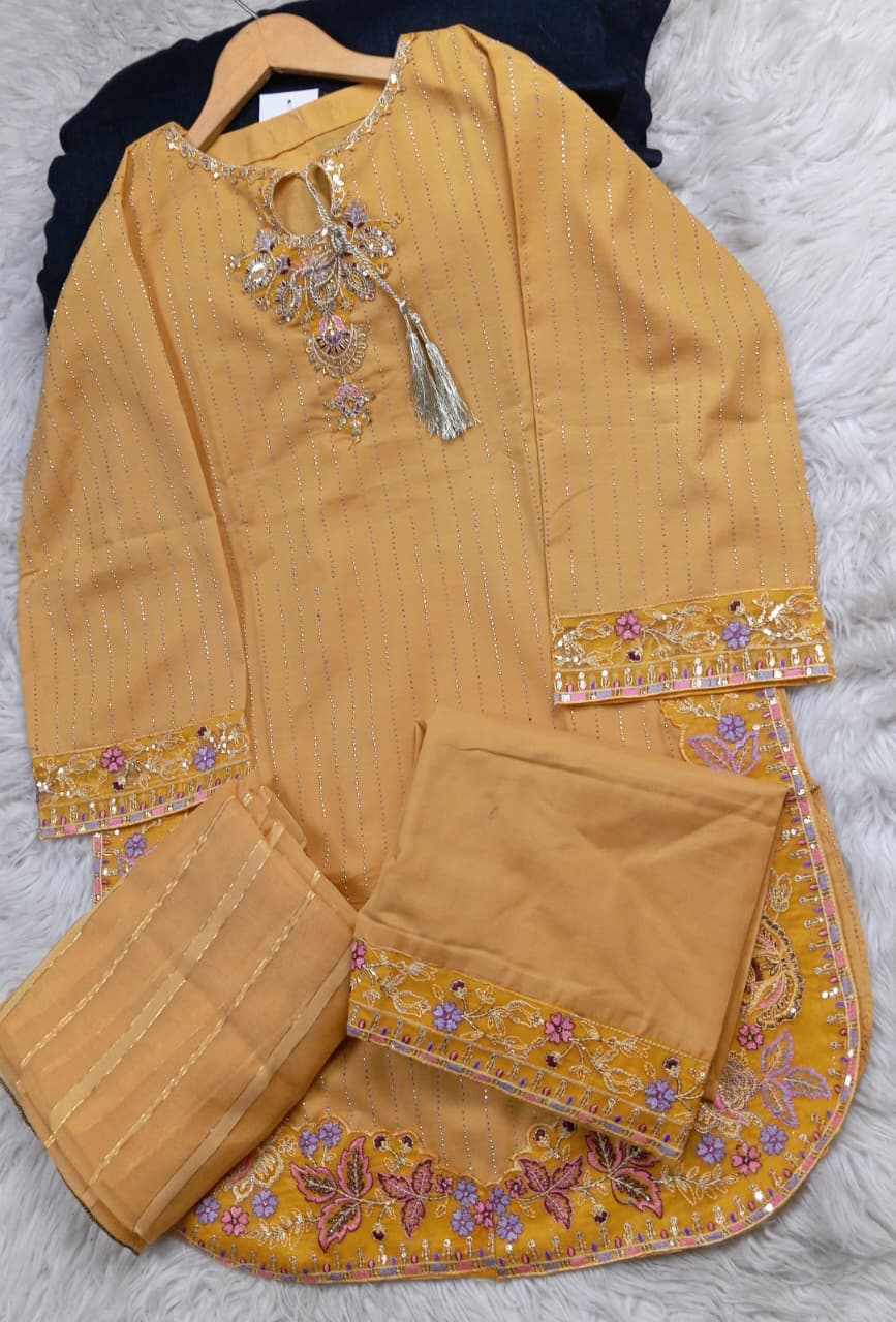 3 PIECE - EMBROIDERED LAWN SUIT
