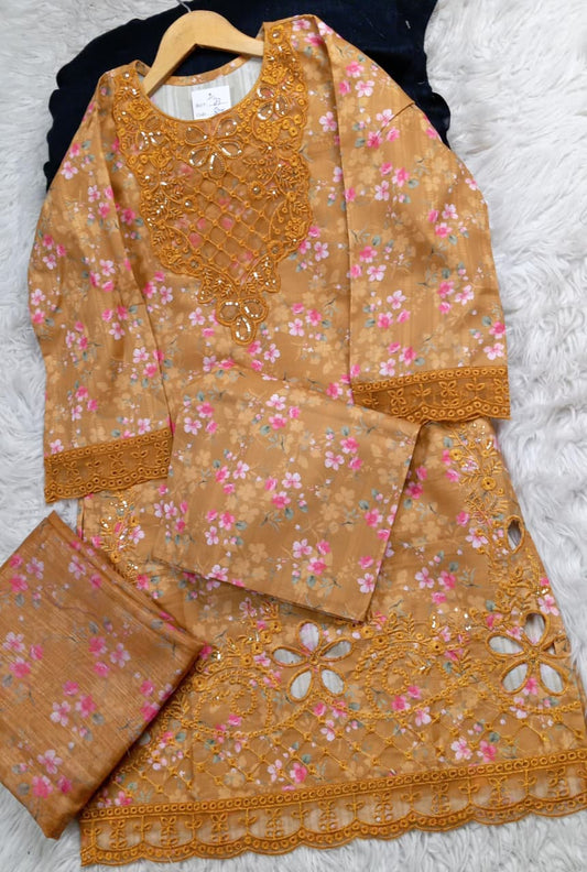 3 PIECE - EMBROIDERED LAWN SUIT