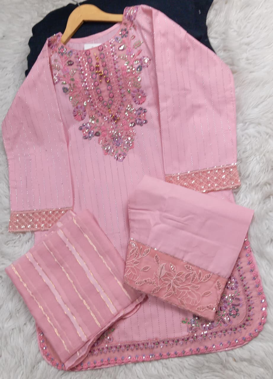 3 PIECE - EMBROIDERED LAWN SUIT