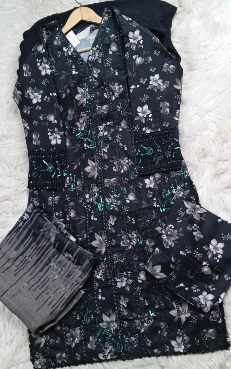 3 PIECE - EMBROIDERED LAWN SUIT