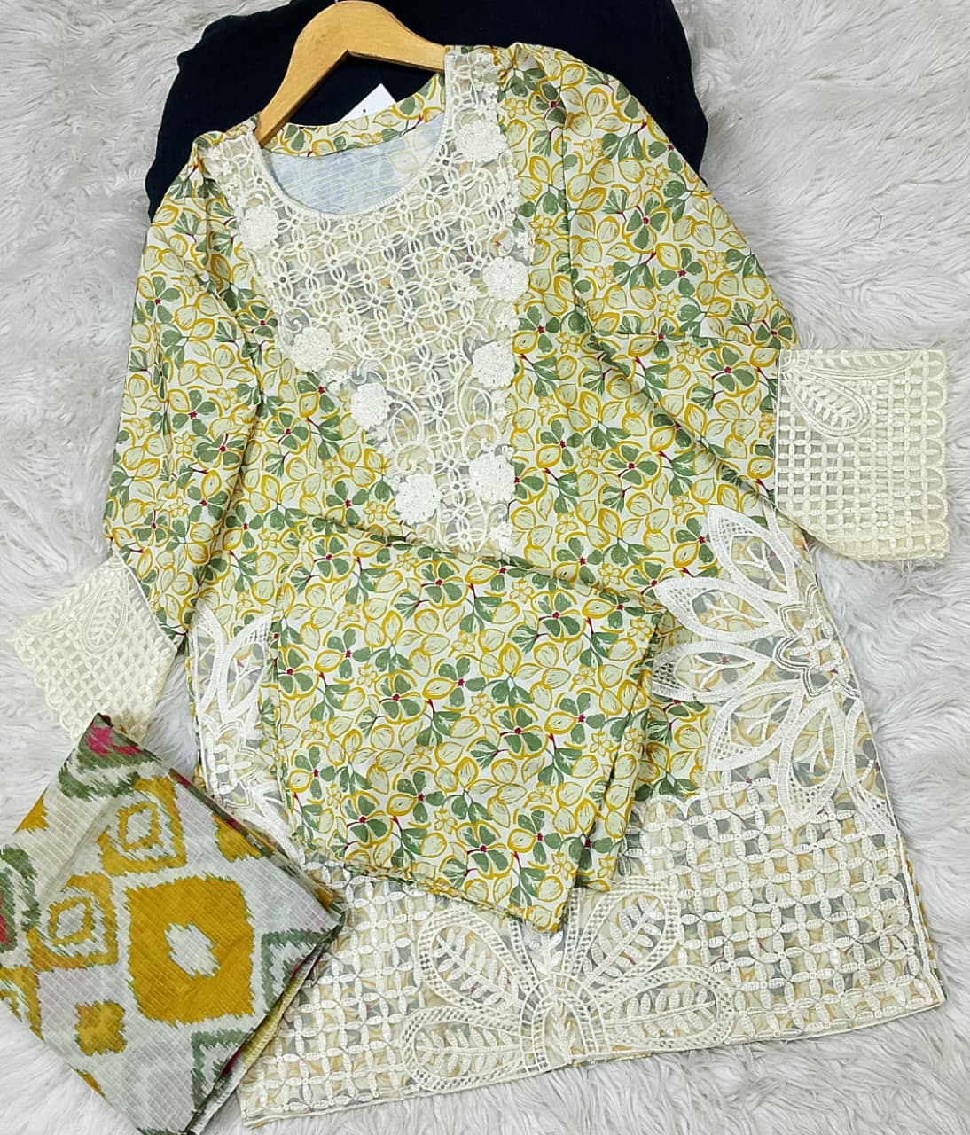 3 PIECE - EMBROIDERED LAWN SUIT