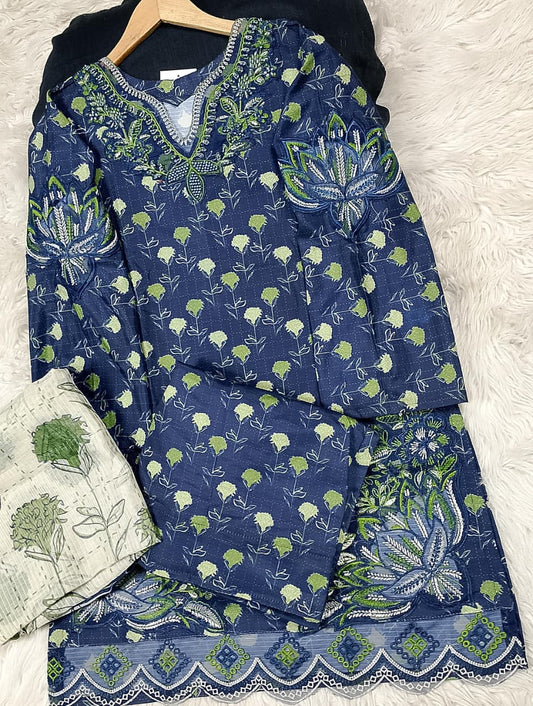 3 PIECE - EMBROIDERED LAWN SUIT