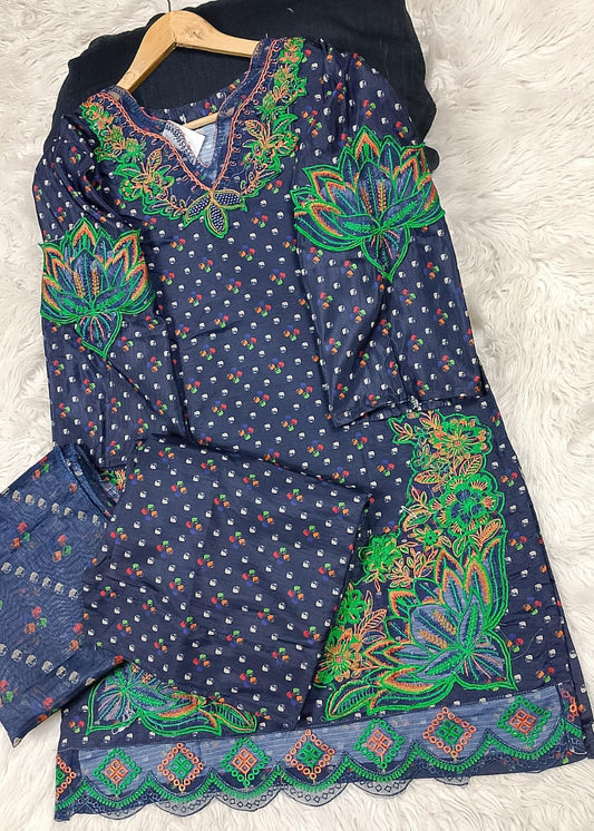 3 PIECE - EMBROIDERED LAWN SUIT