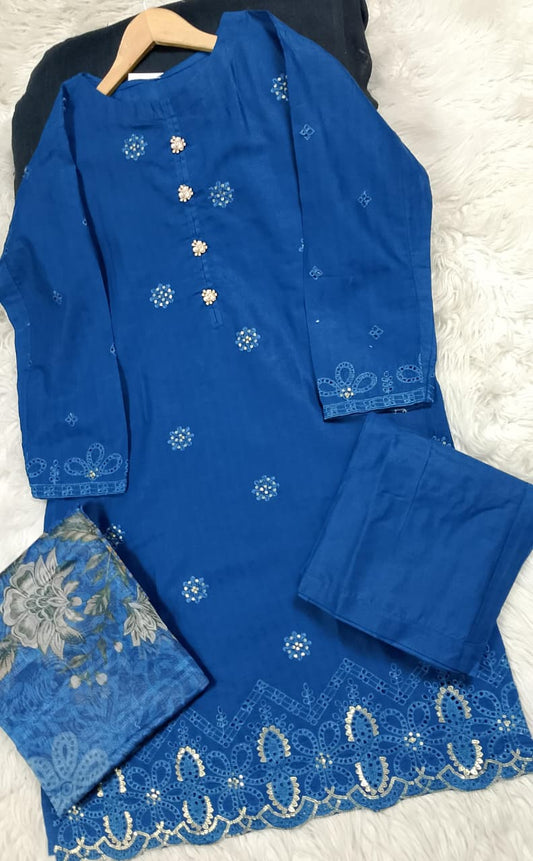 3 PIECE - EMBROIDERED LAWN SUIT