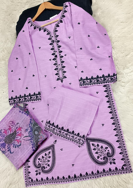 3 PIECE - EMBROIDERED LAWN SUIT