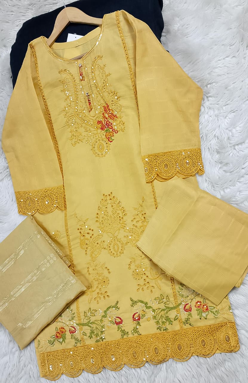 3 PIECE - EMBROIDERED LAWN SUIT