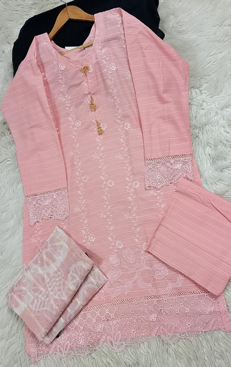 3 PIECE - EMBROIDERED LAWN SUIT