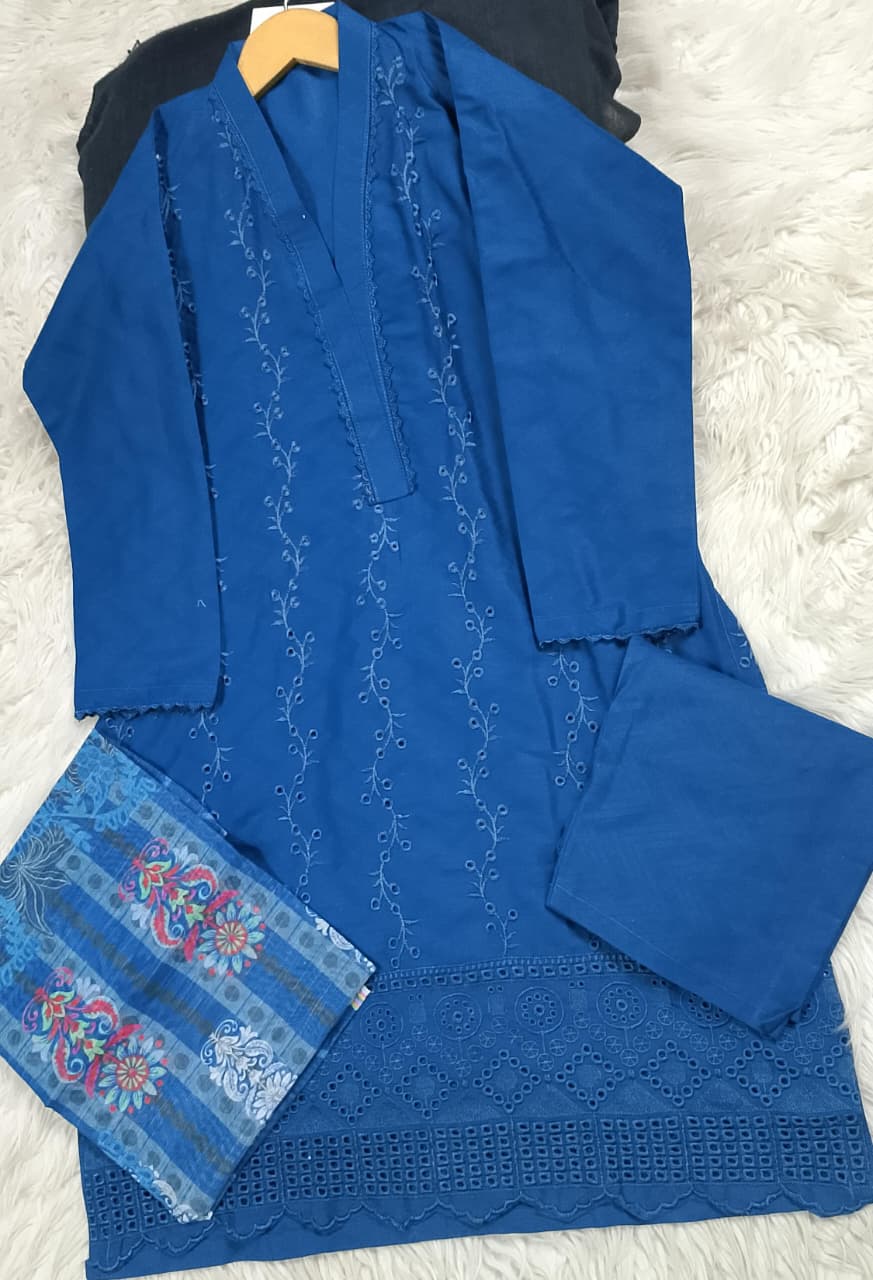 3 PIECE - EMBROIDERED LAWN SUIT