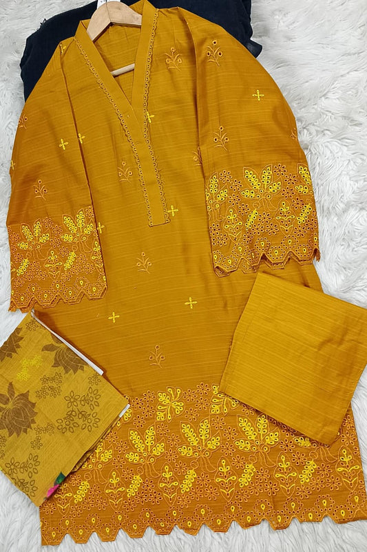 3 PIECE - EMBROIDERED LAWN SUIT