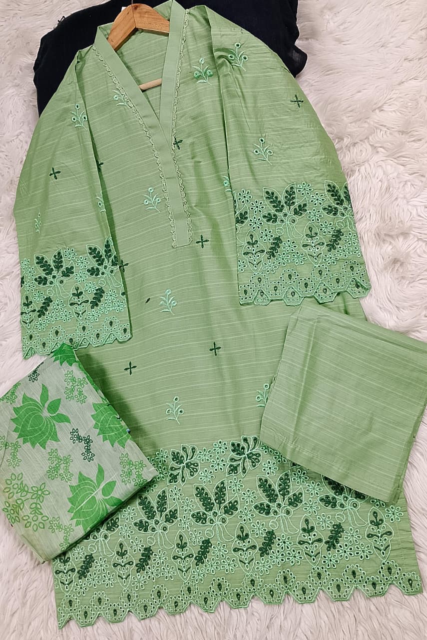 3 PIECE - EMBROIDERED LAWN SUIT