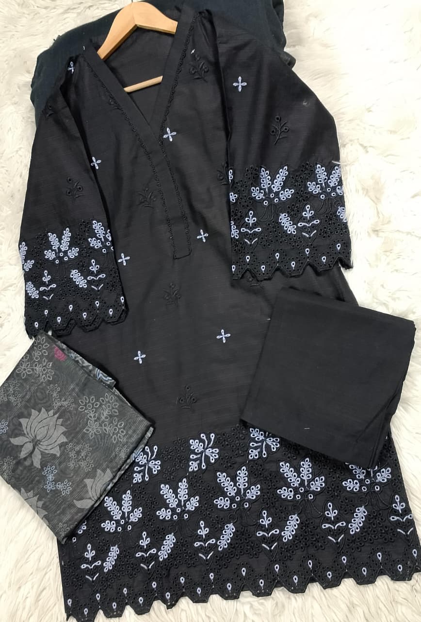 3 PIECE - EMBROIDERED LAWN SUIT