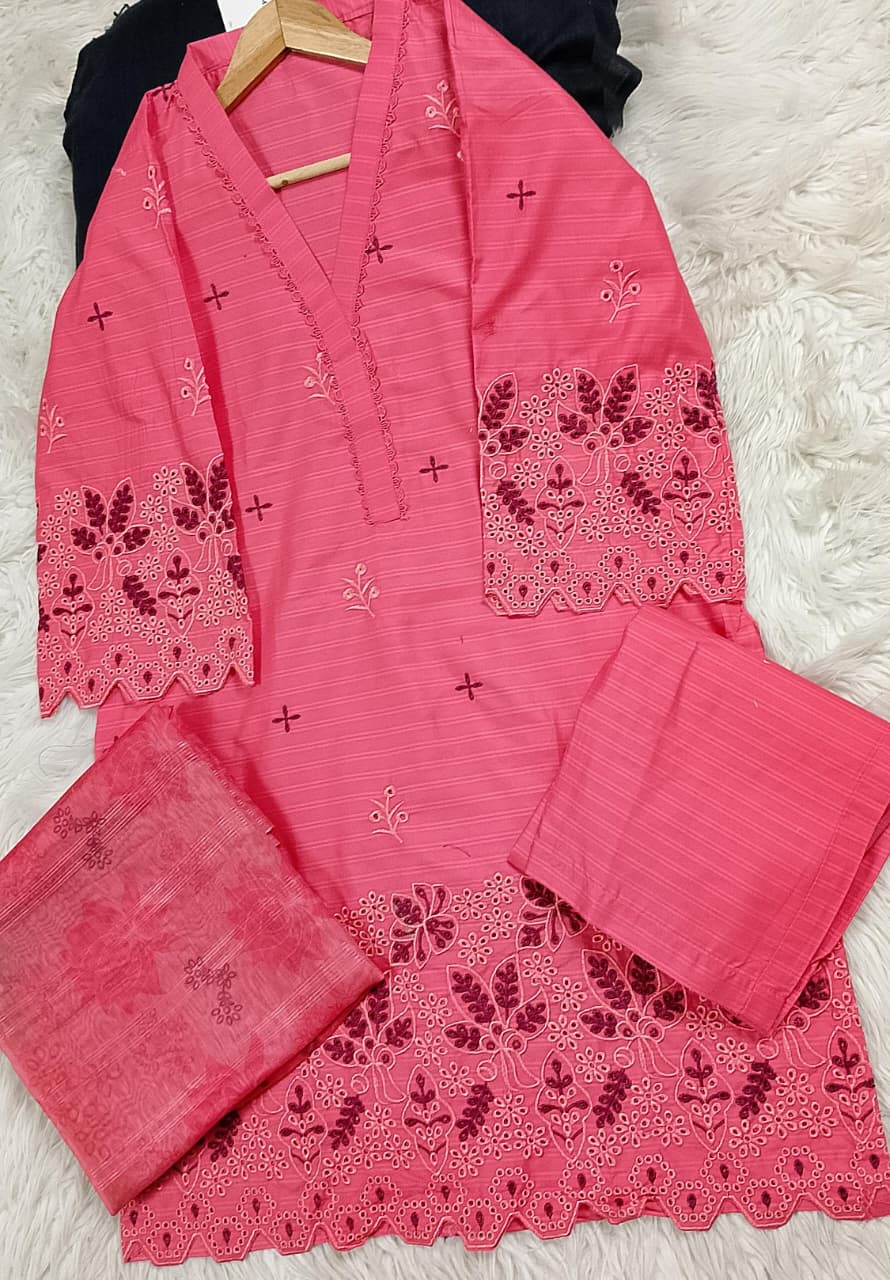 3 PIECE - EMBROIDERED LAWN SUIT