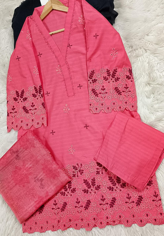 3 PIECE - EMBROIDERED LAWN SUIT