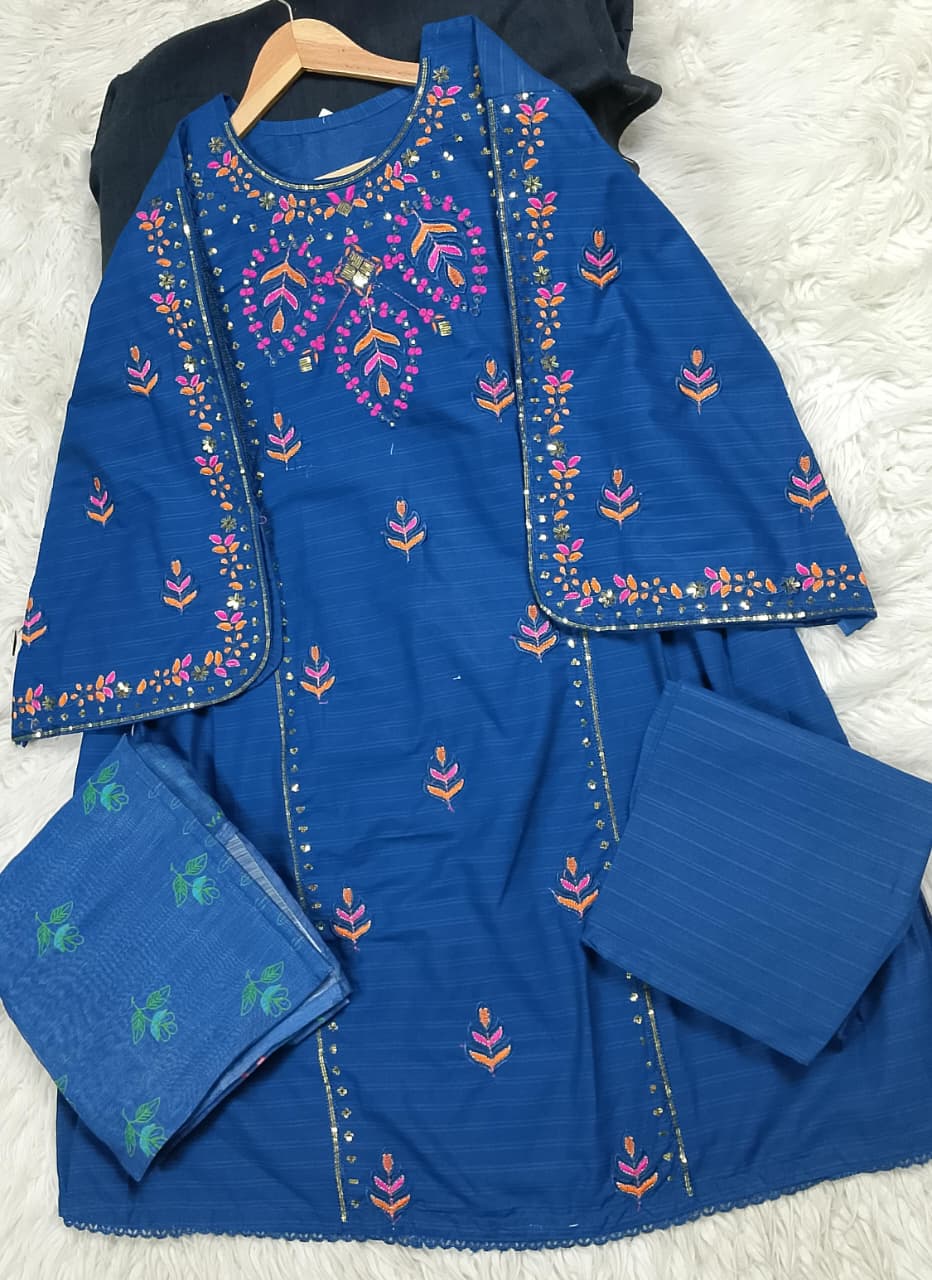 3 PIECE - EMBROIDERED LAWN SUIT