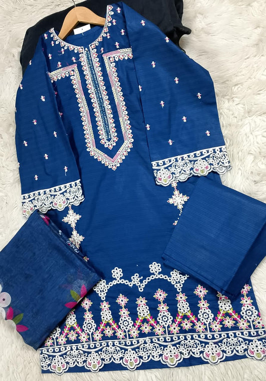 3 PIECE - EMBROIDERED LAWN SUIT