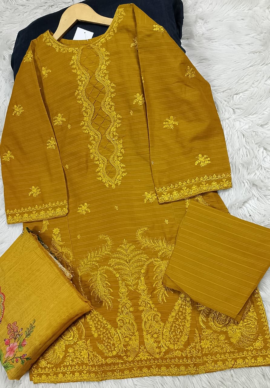 3 PIECE - EMBROIDERED LAWN SUIT