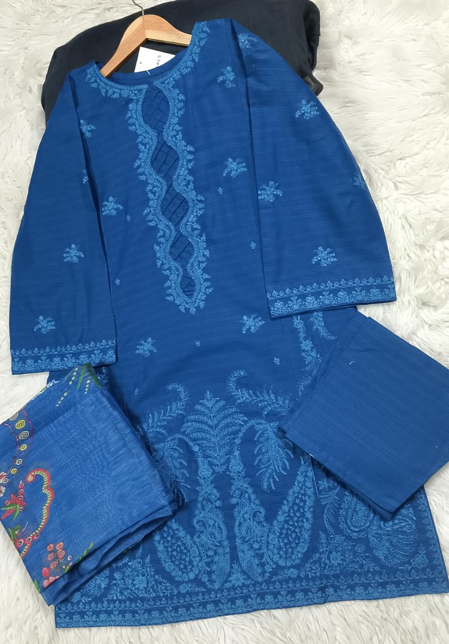 3 PIECE - EMBROIDERED LAWN SUIT