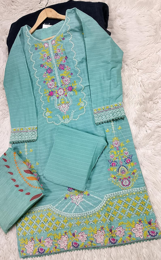 3 PIECE - EMBROIDERED LAWN SUIT