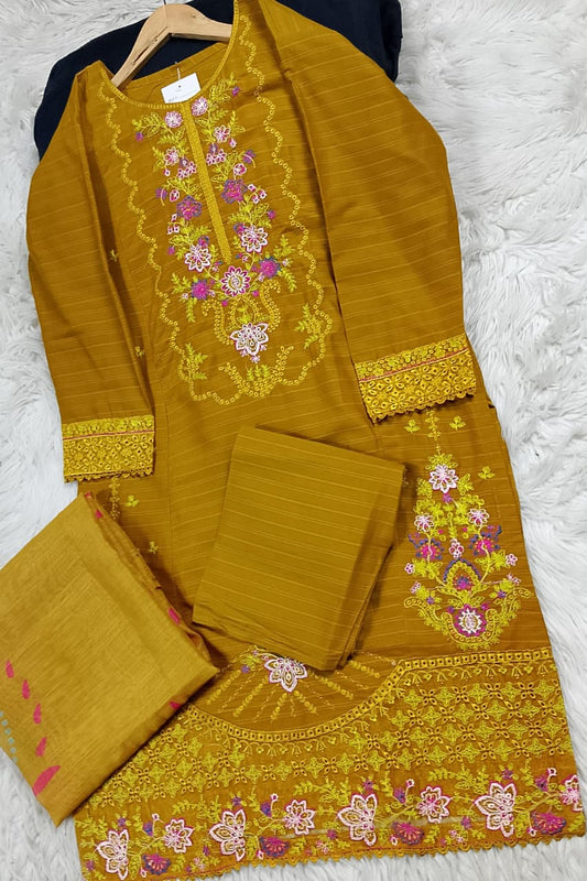 3 PIECE - EMBROIDERED LAWN SUIT