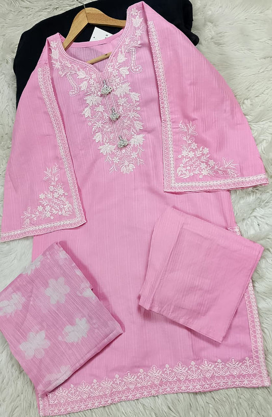 3 PIECE - EMBROIDERED LAWN SUIT