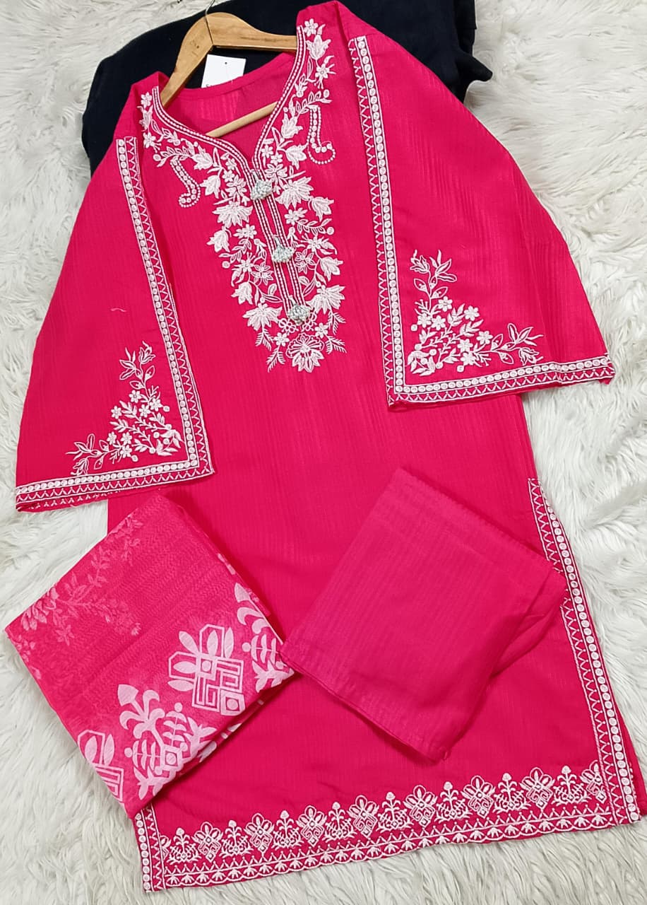 3 PIECE - EMBROIDERED LAWN SUIT