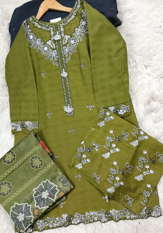 3 PIECE - EMBROIDERED LAWN SUIT