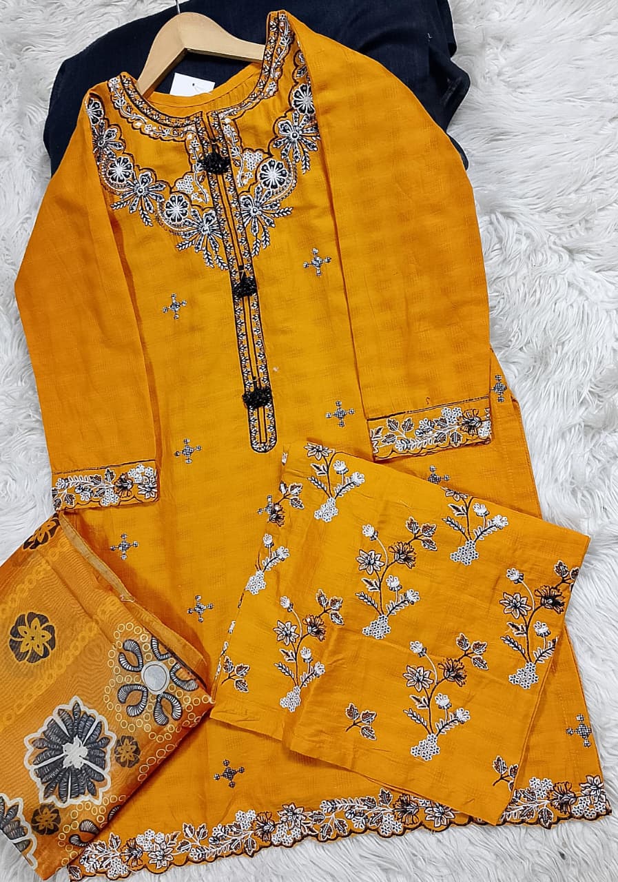 3 PIECE - EMBROIDERED LAWN SUIT