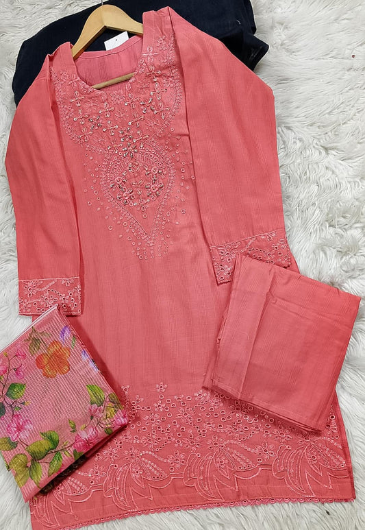 3 PIECE - EMBROIDERED LAWN SUIT