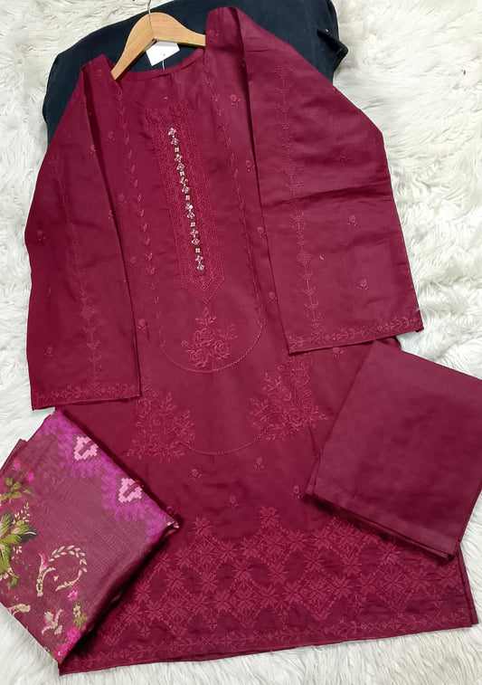 3 PIECE - EMBROIDERED LAWN SUIT