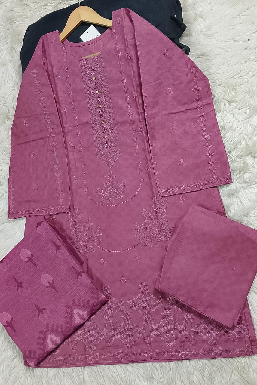 3 PIECE - EMBROIDERED LAWN SUIT
