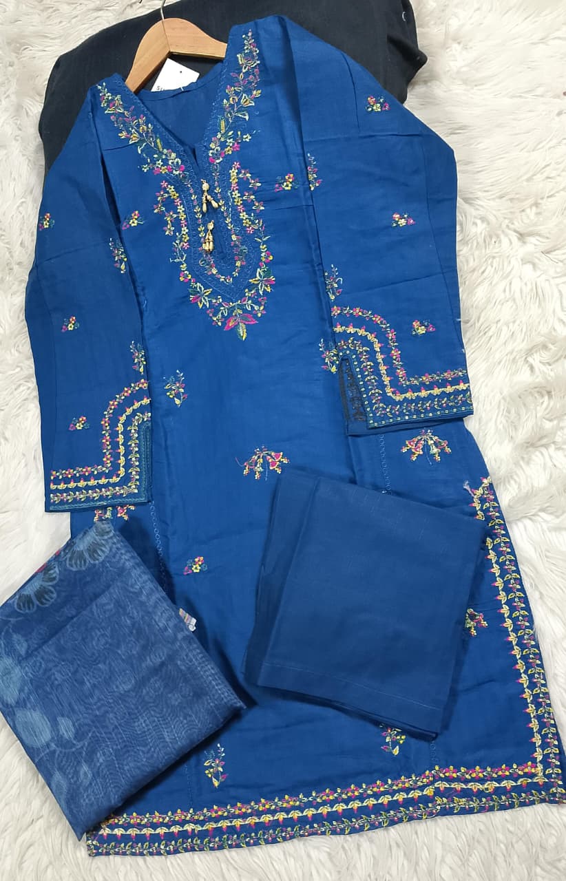 3 PIECE - EMBROIDERED LAWN SUIT