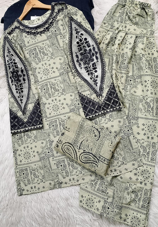 3 PIECE - EMBROIDERED LAWN SUIT